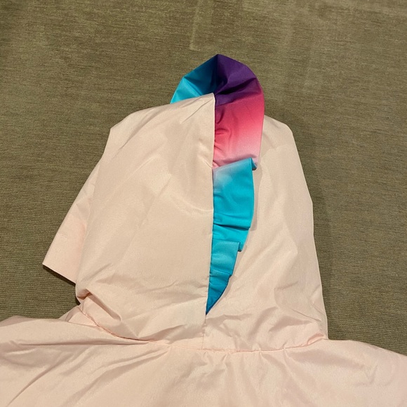 London Fog Pink Poncho unicorn  raincoat  size 3T - Picture 2 of 7